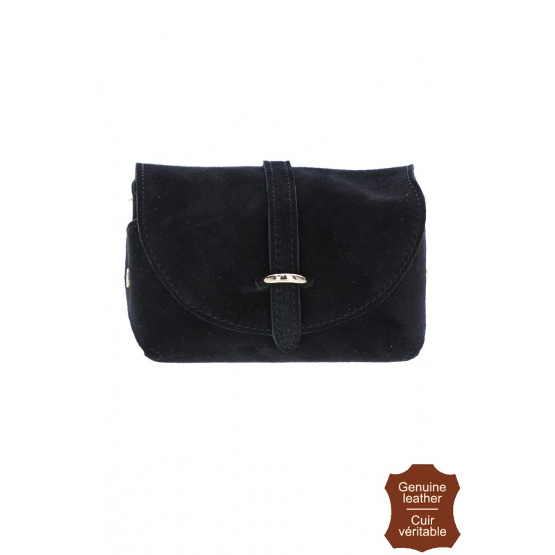 LOULA, SUEDE SADDLE BAG, CHAIN SHOULDER STRAP