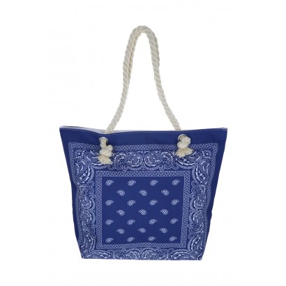 BERRY, SHOPPING BAG WITH PAISLEY PATTERN