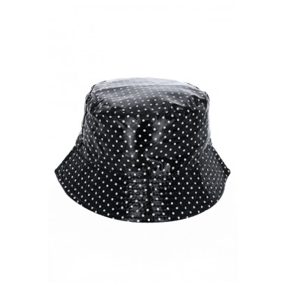 BUCKET HAT IN PU WITH DOTS