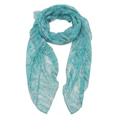 SCARF WITH FEATHER PATTERN