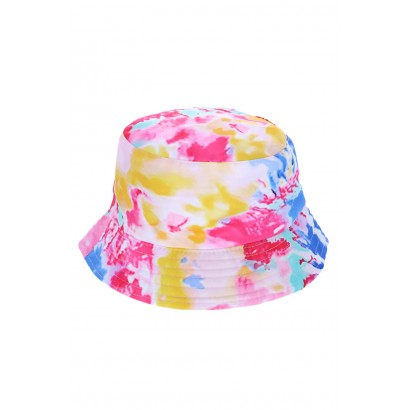 BUCKET HAT WITH COLORED CLOUDS PATTERN