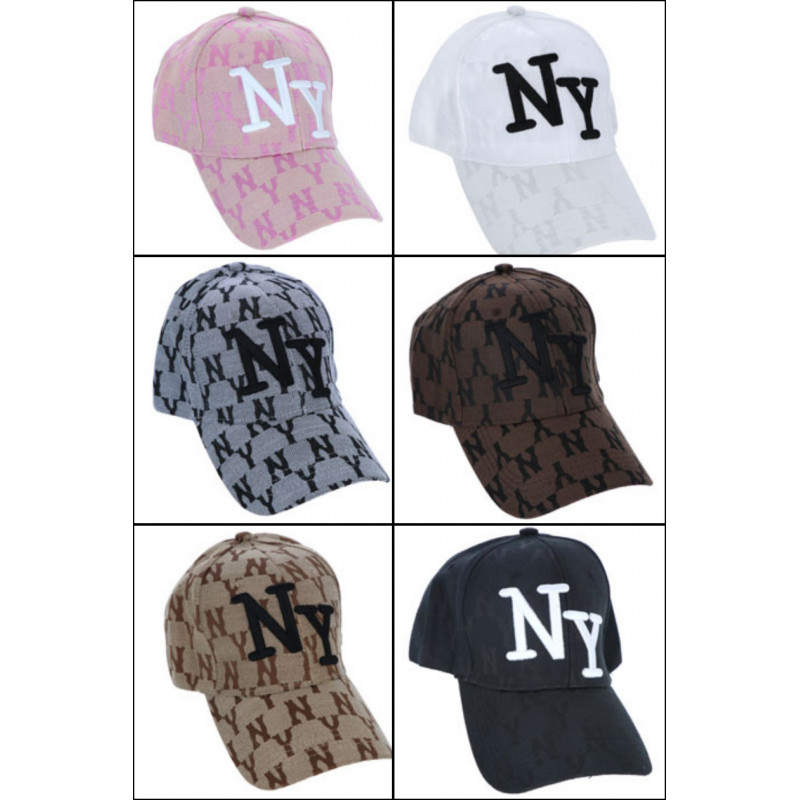 CAP WITH "N.Y" PATTERN - "N.Y"