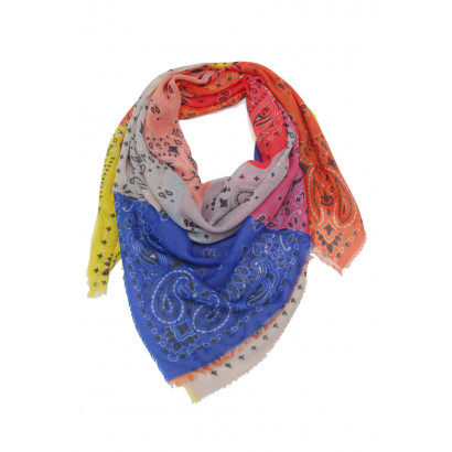 SQUARE SCARF WITH PAISLEY...