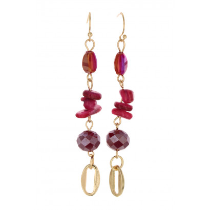 EARRINGS WITH STONES, BEADS...