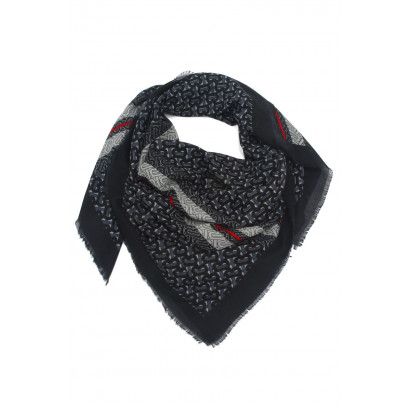 SQUARE SCARF WITH GEOMETRIC SHAPE