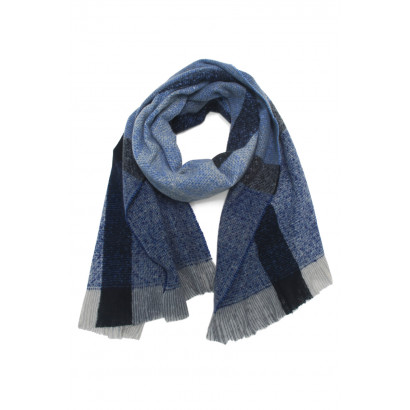 WOVEN WINTER SCARF PRINTED STRIPES