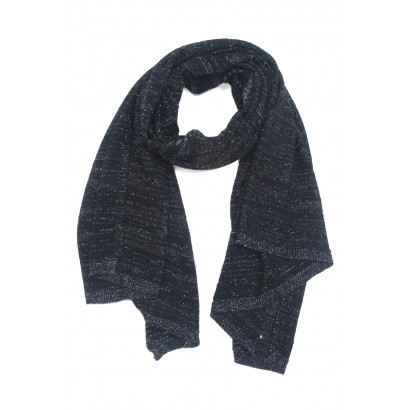 WOVEN WINTER SCARF, OPENWORK & SOLID COLOR