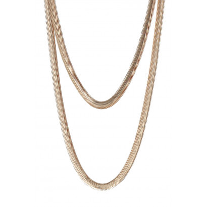 2 ROWS ARTICULAR CHAIN NECKLACE