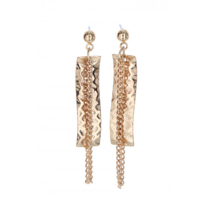 EARRINGS HAMMERED METAL AND...
