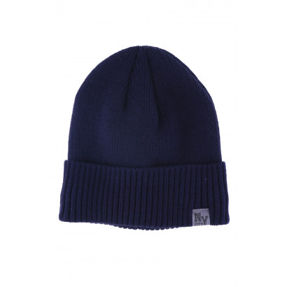 KNITTED HAT SOLID COLOR WITH LAPELS