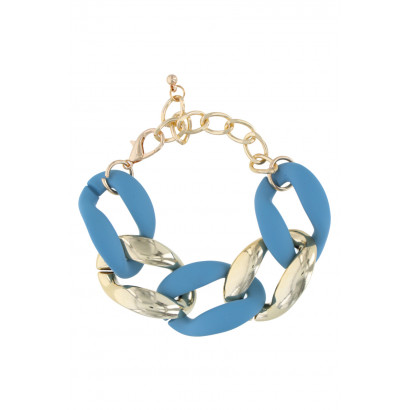 BRACELET WITH THICK LINKS IN RESIN ET METAL
