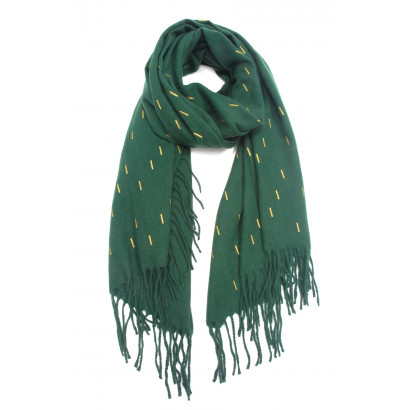SCARF WITH GOLD PRINTED DROPS