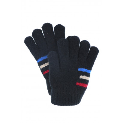 KNITTED GLOVES WITH STRIPES