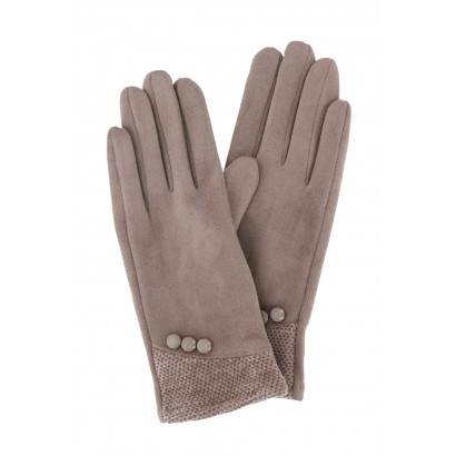 SPECKLED GLOVE WITH BUTTONS