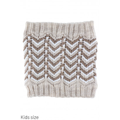 KIDS KNITTED SNOOD WITH ZIGZAG
