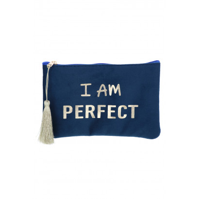 POCHETTE EN VELOUR: "I AM PERFECT"