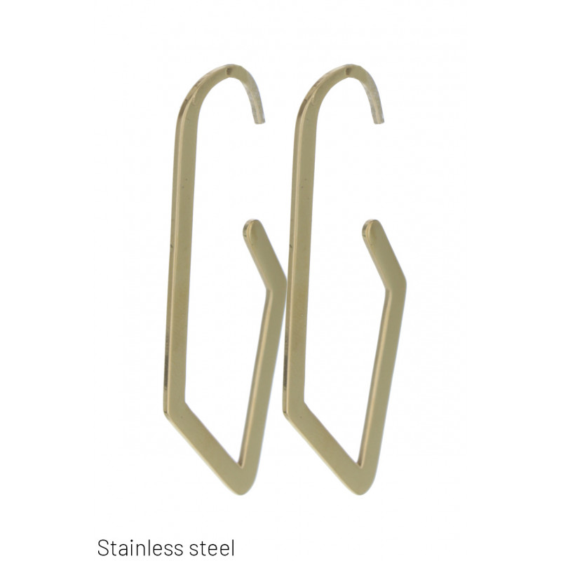 STEEL EARRING GEOMETRIC SHAPE