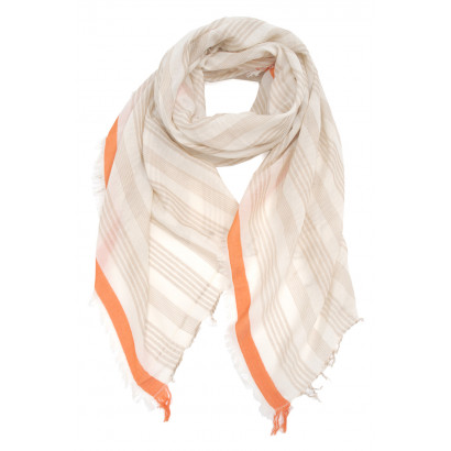 WOVEN SCARF WITH THIN AND THICK LINES