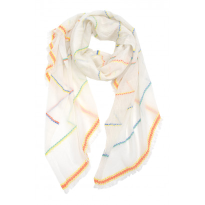 WOVEN  SCARF WITH GEOMETRIC...
