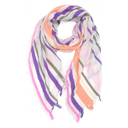 WOVEN SCARF WITH THIN LINES