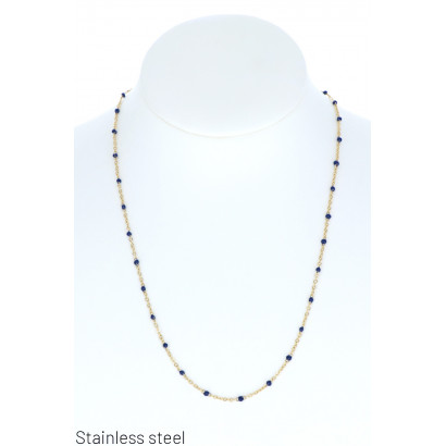 STAINLESS STEEL NECKLACE WITH BEADS
