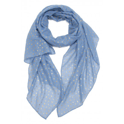 SCARF SOLID COLOR AND METALLIZED PRINTING