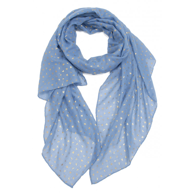SCARF SOLID COLOR AND METALLIZED PRINTING