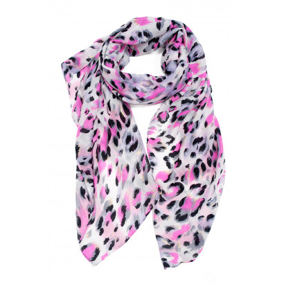 FOULARD À IMPRIME ANIMAL ET EFFET METALISÉ