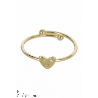 RING STAINLESS STEEL WITH  HEART