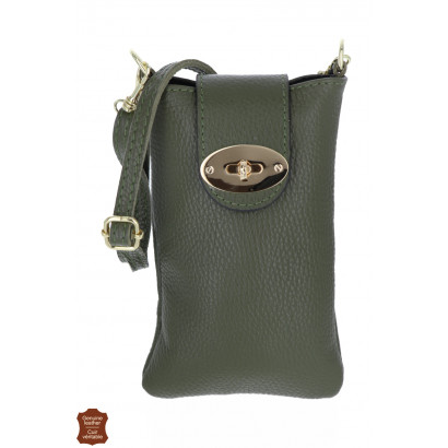 NIKI, LEATHER POUCH SOLID COLOR