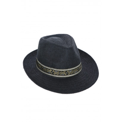 BORSALINO PAPIER STRO MET GEKLEURD LINT