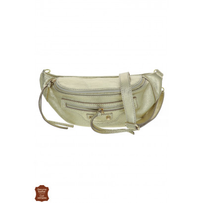 FIESTA, WAIST SHINY LEATHER BAG IN SOLID COLOR