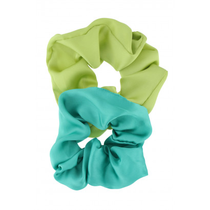 SET OF 2  SCRUNCHIES, SOLID COLOR