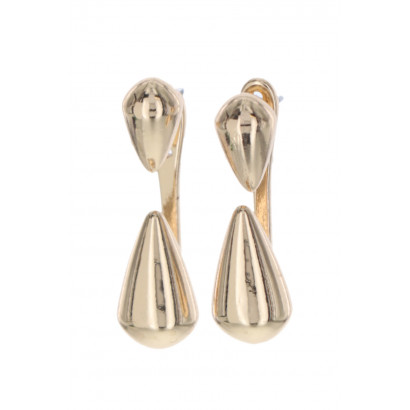 DOUBLE SIDED EARRINGS WITH DOUBLE CONE