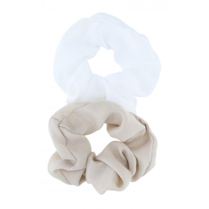 SET OF 2  SCRUNCHIES, SOLID COLOR