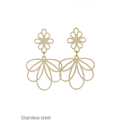 STEEL EARRINGS FILIGREE STYLE