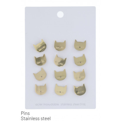 STEEL PINS WITH CAT