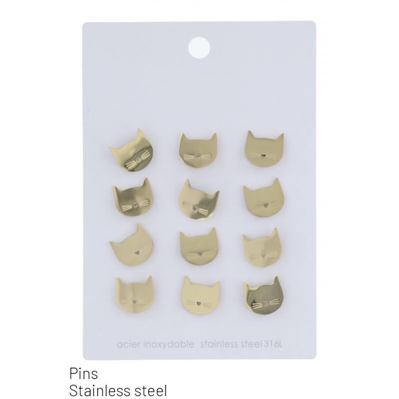 STEEL PINS WITH CAT