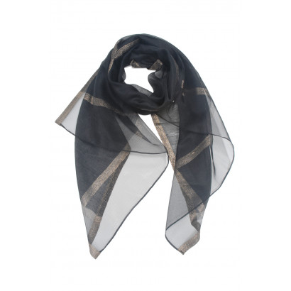 FOULARD TISSE UNI AVEC LUREX