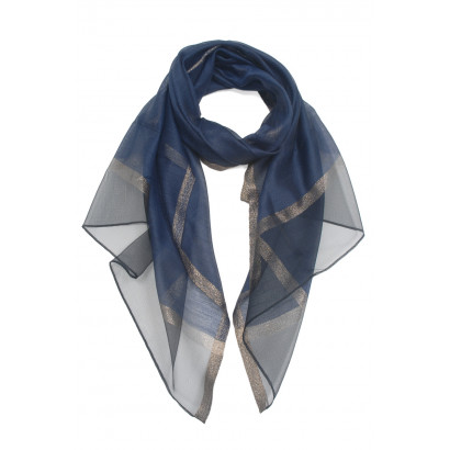 FOULARD TISSE UNI AVEC LUREX