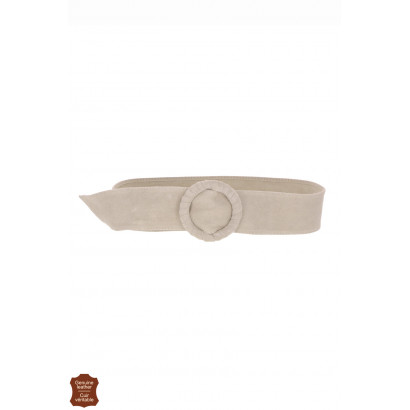 SOFT SUEDE BELT IN SOLID COLOR, OBI STYLE