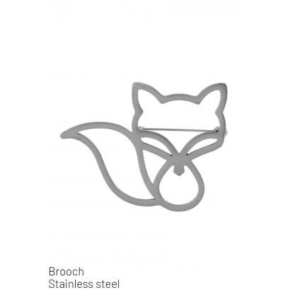 STEEL BROOCH WITH FOX
