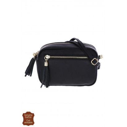 VICTORIA, SAC BANDOULIÈRE CUIR, POCHETTE AVANT