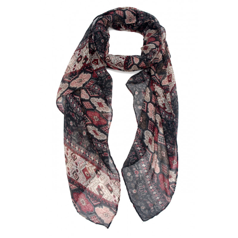 SCARF WITH GEOMETRIC PATTERN