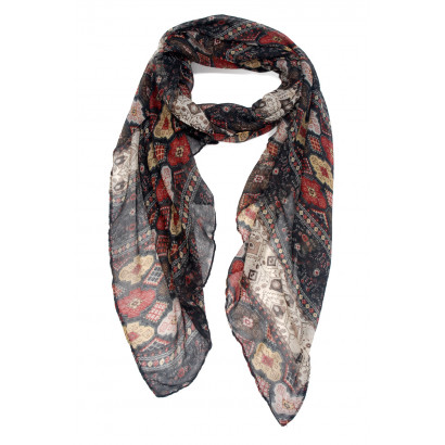 FOULARD À MOTIF GÉOMÉTRIQUE