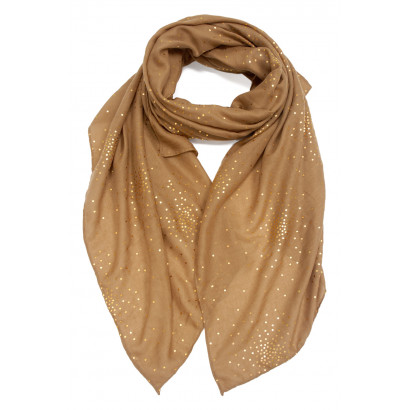 PLAIN SCARF WITH SILVER DOT