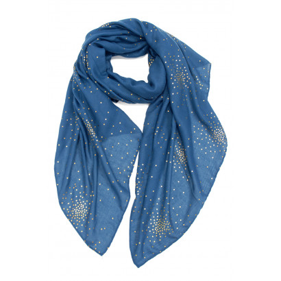 PLAIN SCARF WITH SILVER DOT