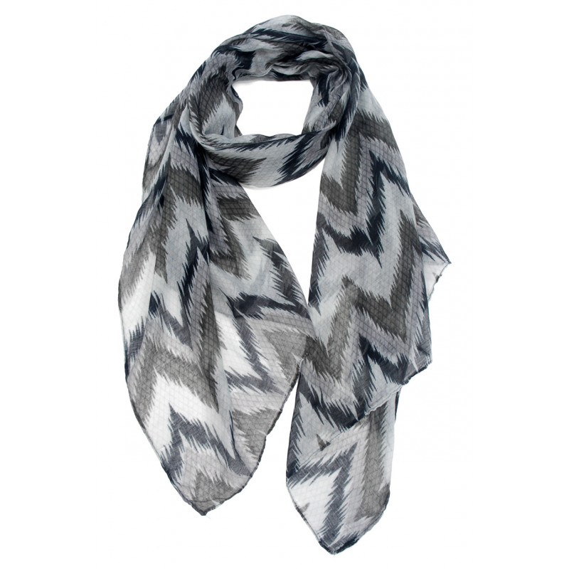 FOULARD AU TRAIT DE PINCEAU ABSTRAIT