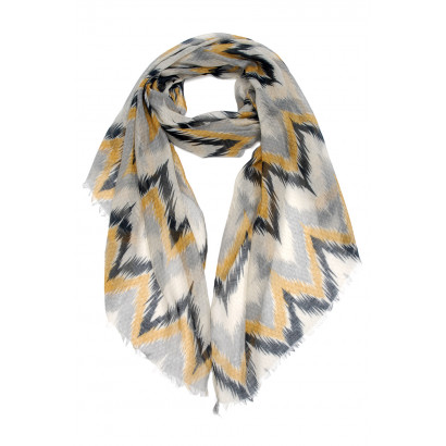 FOULARD AU TRAIT DE PINCEAU ABSTRAIT