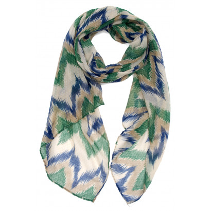 FOULARD AU TRAIT DE PINCEAU ABSTRAIT